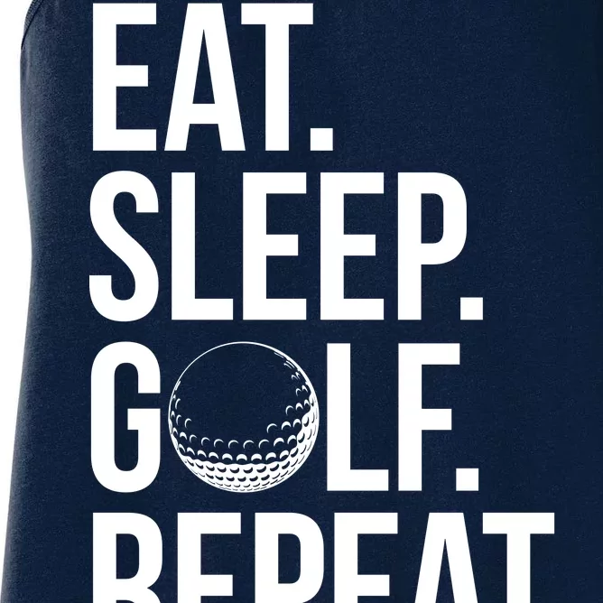 Eat Sleep Golf Repeat Women's Racerback Tank