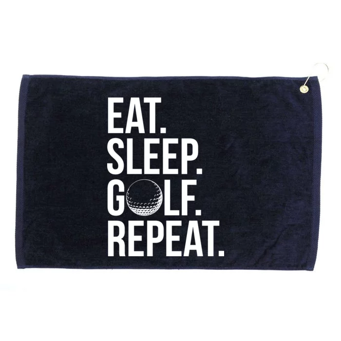 Eat Sleep Golf Repeat Grommeted Golf Towel