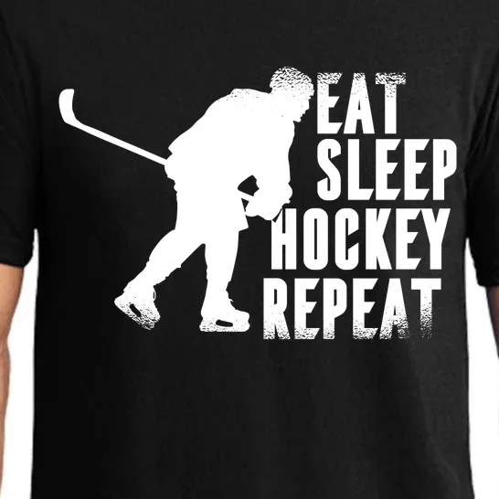 Eat Sleep Hockey Repeat Pajama Set