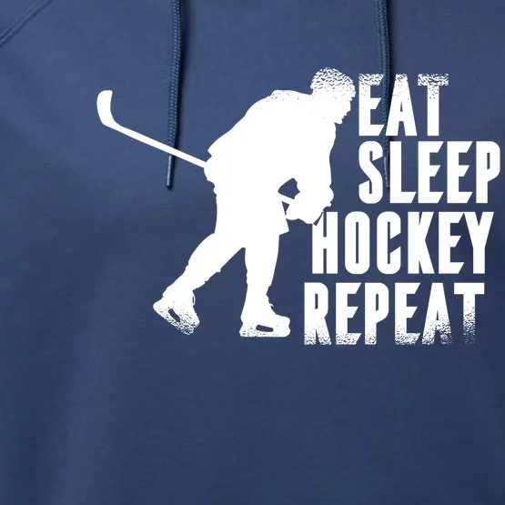 Eat Sleep Hockey Repeat Performance Fleece Hoodie