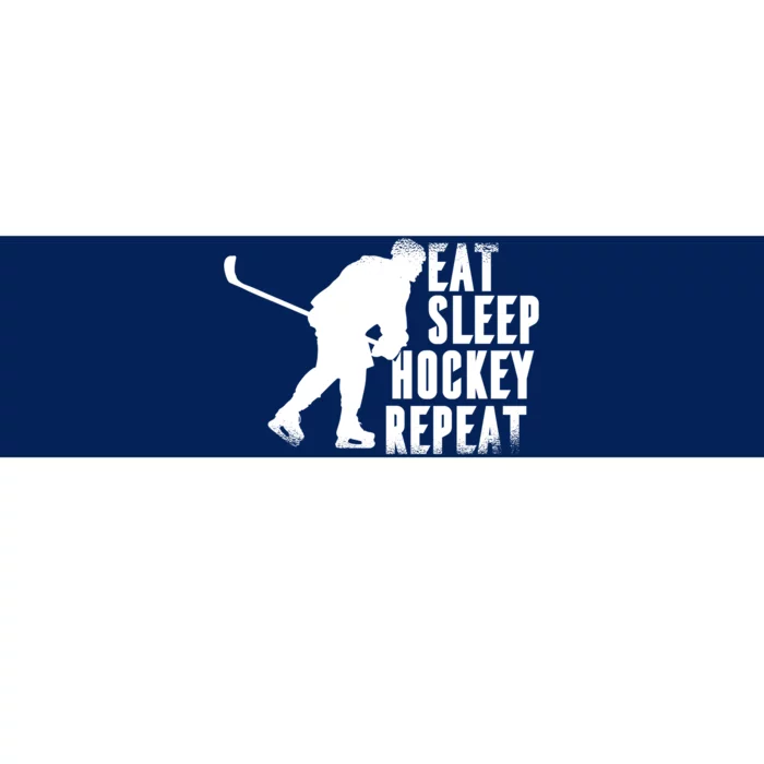 Eat Sleep Hockey Repeat Bumper Sticker