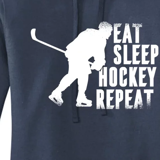 Eat Sleep Hockey Repeat Women's Pullover Hoodie