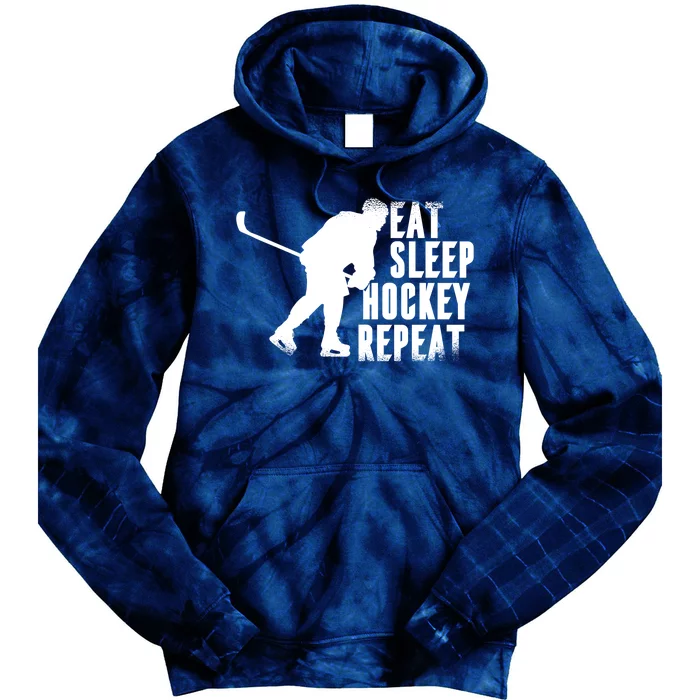 Eat Sleep Hockey Repeat Tie Dye Hoodie