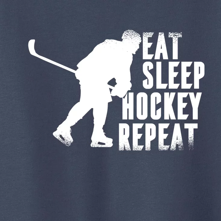 Eat Sleep Hockey Repeat Toddler T-Shirt