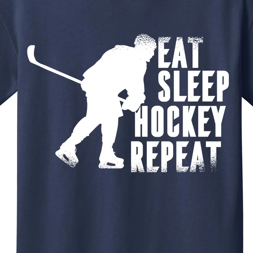 Eat Sleep Hockey Repeat Kids T-Shirt