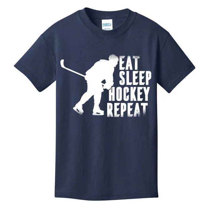 Eat Sleep Hockey Repeat Kids T-Shirt