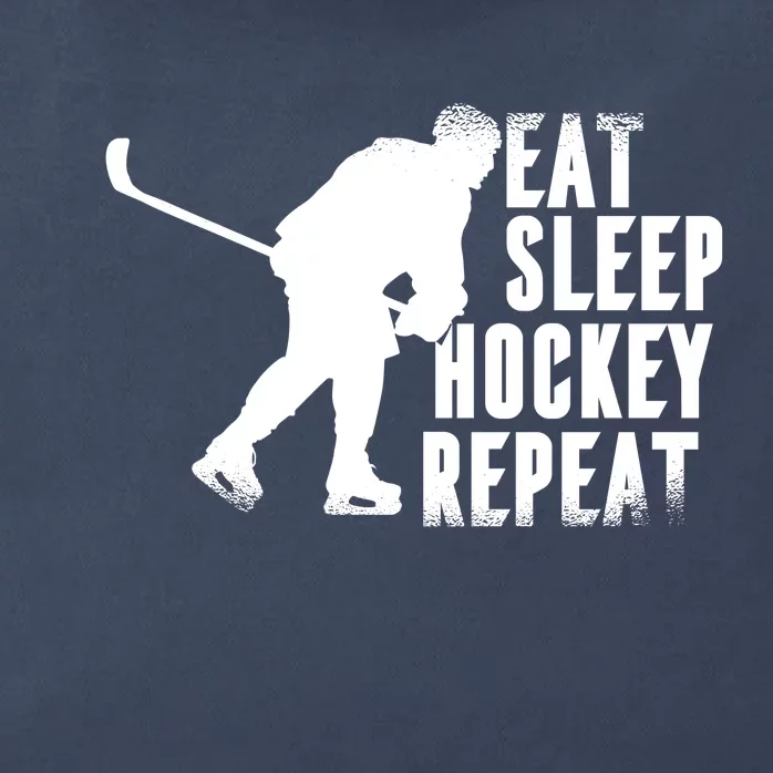 Eat Sleep Hockey Repeat Zip Tote Bag