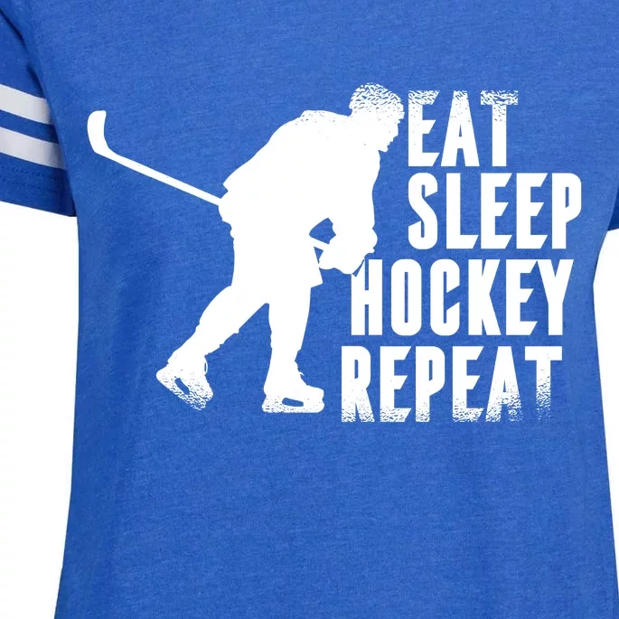 Eat Sleep Hockey Repeat Enza Ladies Jersey Football T-Shirt