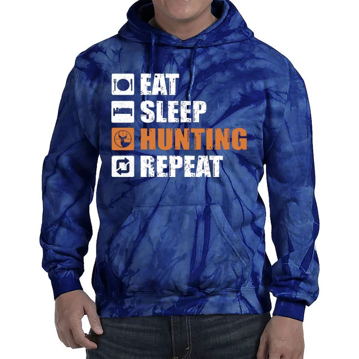 Eat Sleep Hunt Repeat Tie Dye Hoodie