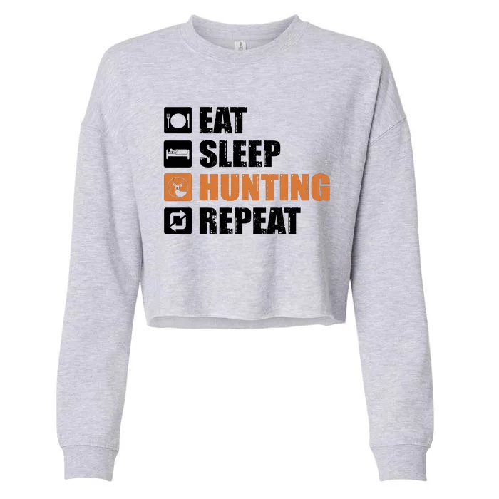 Eat Sleep Hunt Repeat Cropped Pullover Crew