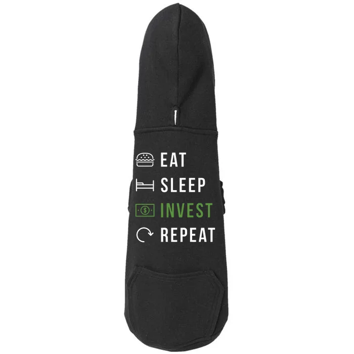 Eat Sleep Invest Repeat Doggie 3-End Fleece Hoodie