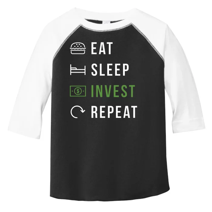 Eat Sleep Invest Repeat Toddler Fine Jersey T-Shirt