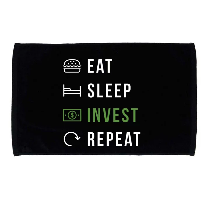 Eat Sleep Invest Repeat Microfiber Hand Towel