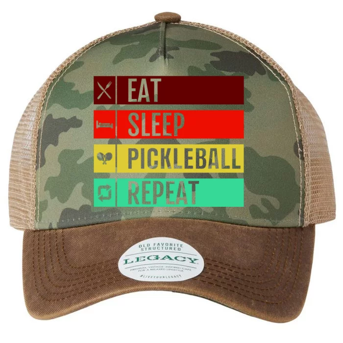 Eat Sleep Pickleball Repeat Legacy Tie Dye Trucker Hat