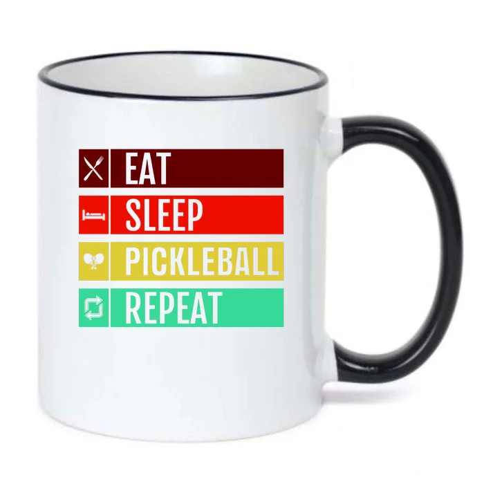 Eat Sleep Pickleball Repeat Black Color Changing Mug