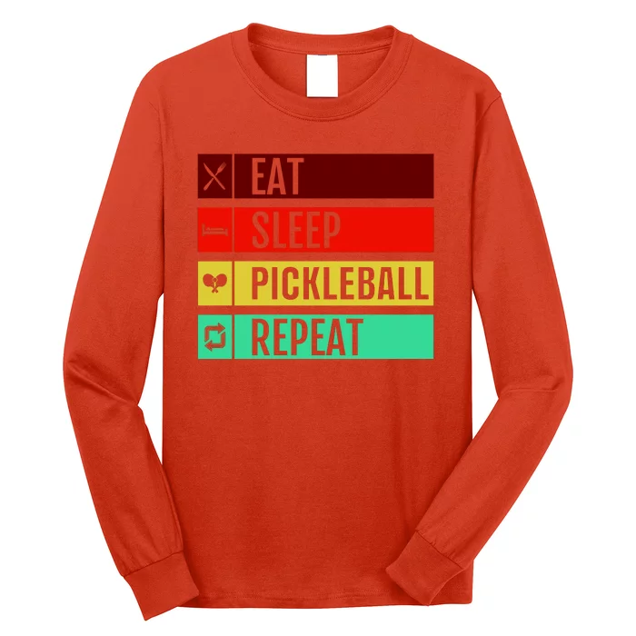 Eat Sleep Pickleball Repeat Long Sleeve Shirt