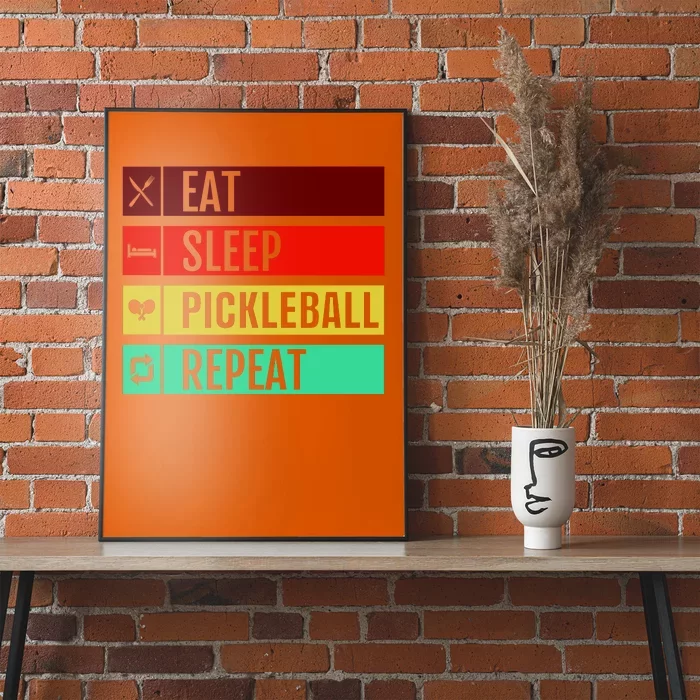 Eat Sleep Pickleball Repeat Poster