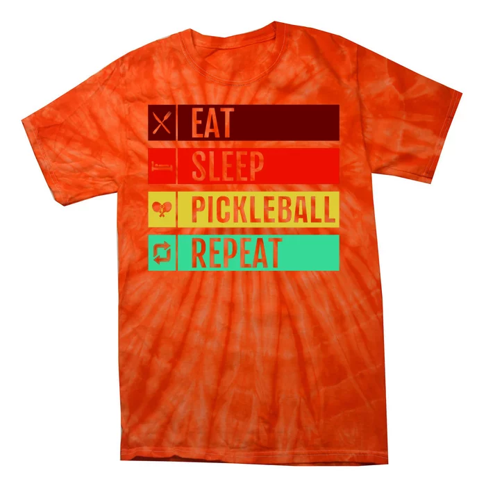 Eat Sleep Pickleball Repeat Tie-Dye T-Shirt