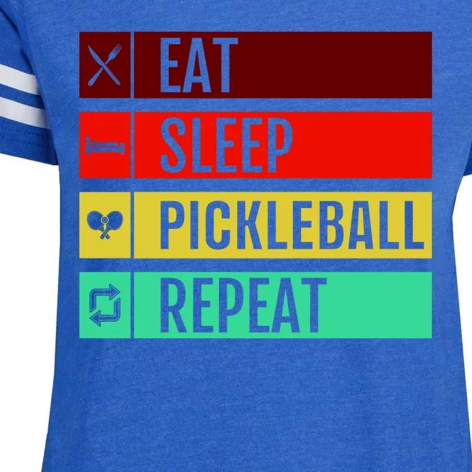 Eat Sleep Pickleball Repeat Enza Ladies Jersey Football T-Shirt