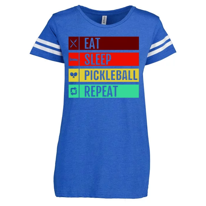 Eat Sleep Pickleball Repeat Enza Ladies Jersey Football T-Shirt