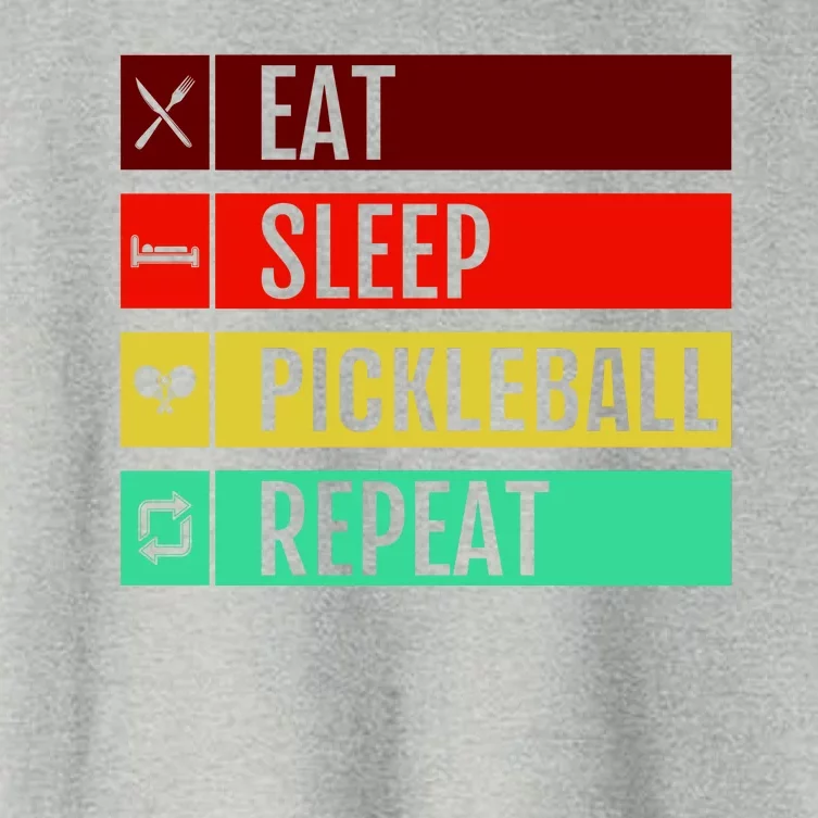 Eat Sleep Pickleball Repeat Women's Crop Top Tee