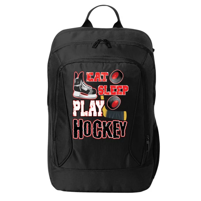 Eat Sleep Play Hockey City Backpack