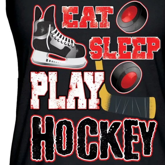 Eat Sleep Play Hockey Ladies Essential Flowy Tank