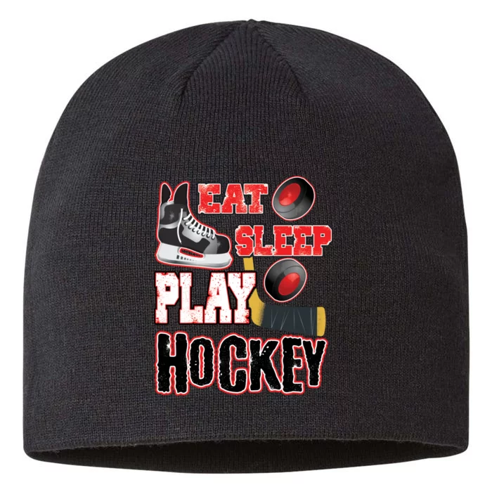 Eat Sleep Play Hockey 8 1/2in Sustainable Knit Beanie