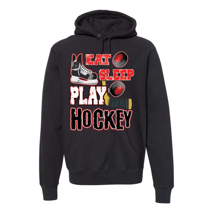 Eat Sleep Play Hockey Premium Hoodie