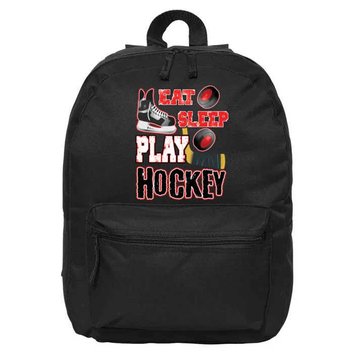 Eat Sleep Play Hockey 16 in Basic Backpack