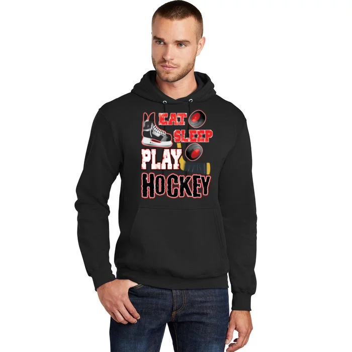 Eat Sleep Play Hockey Tall Hoodie