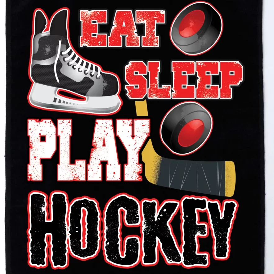 Eat Sleep Play Hockey Platinum Collection Golf Towel