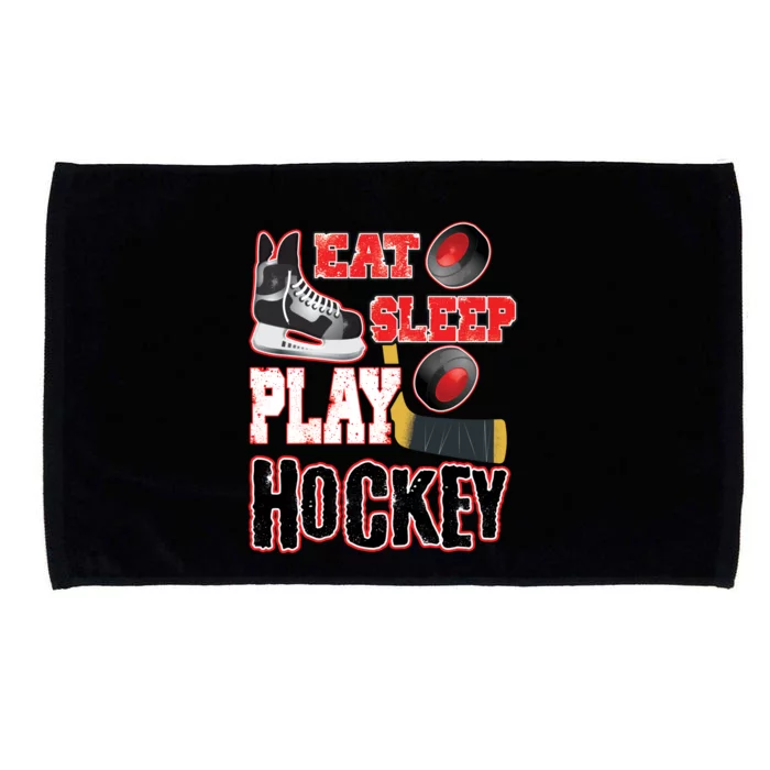 Eat Sleep Play Hockey Microfiber Hand Towel