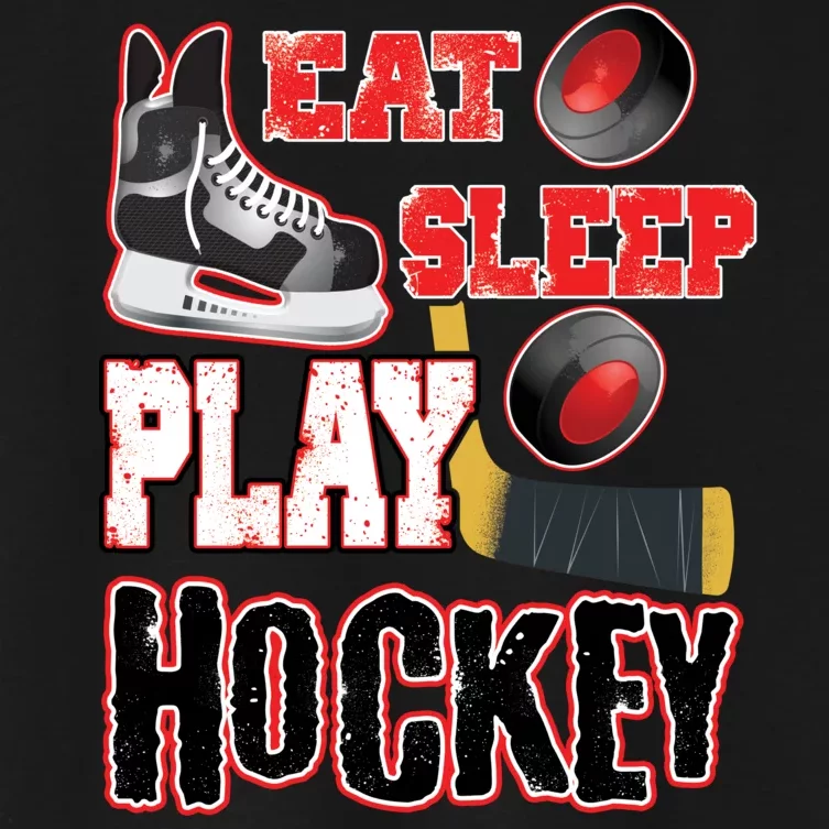 Eat Sleep Play Hockey Women's Crop Top Tee