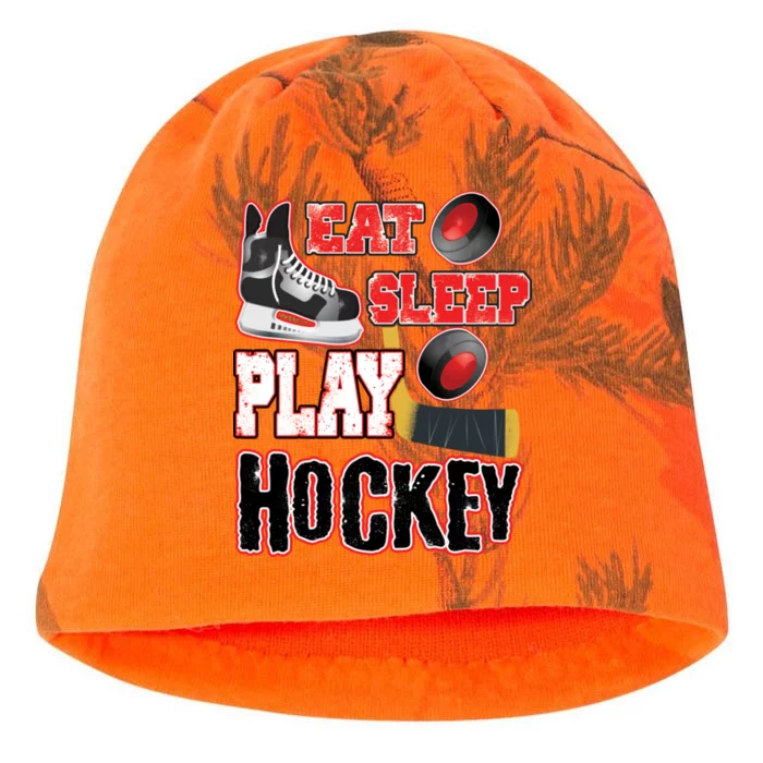 Eat Sleep Play Hockey Kati - Camo Knit Beanie