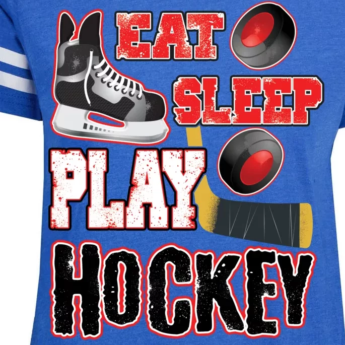 Eat Sleep Play Hockey Enza Ladies Jersey Football T-Shirt