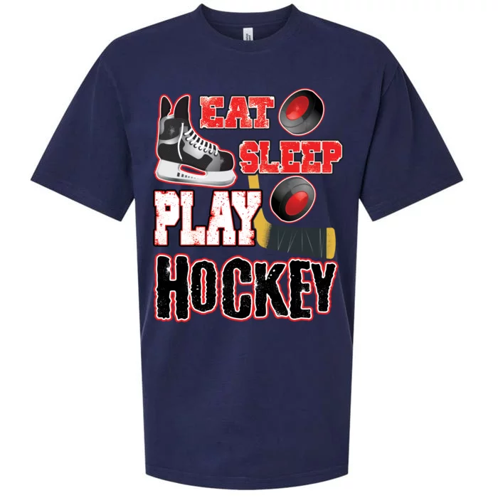 Eat Sleep Play Hockey Sueded Cloud Jersey T-Shirt