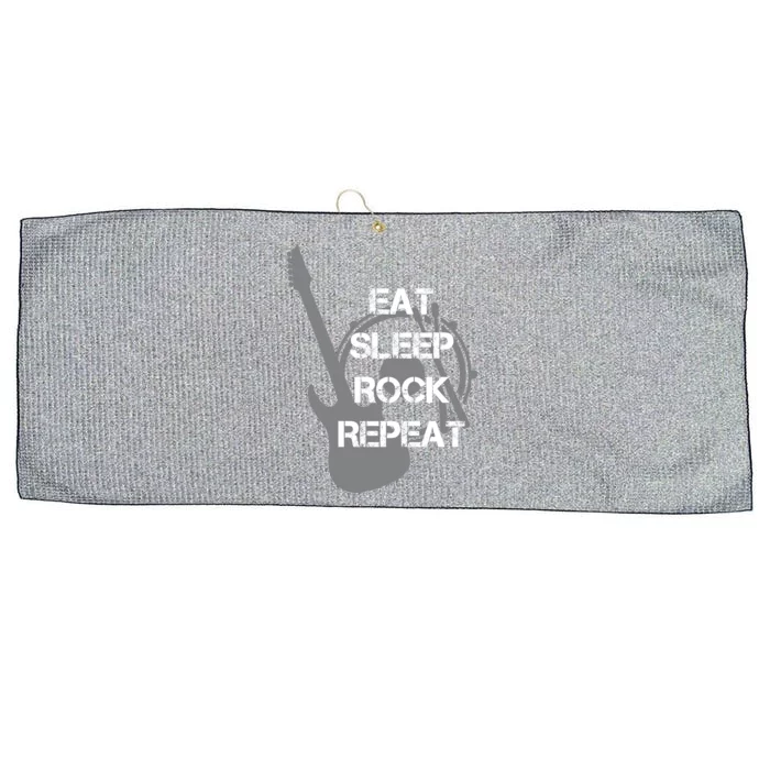 Eat Sleep Rock Repeat Large Microfiber Waffle Golf Towel