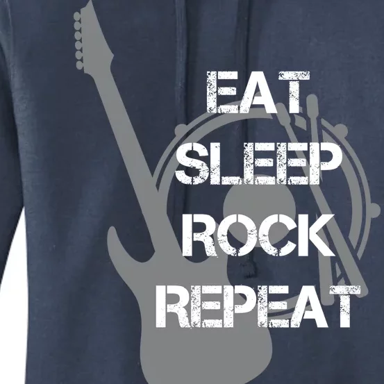 Eat Sleep Rock Repeat Women's Pullover Hoodie