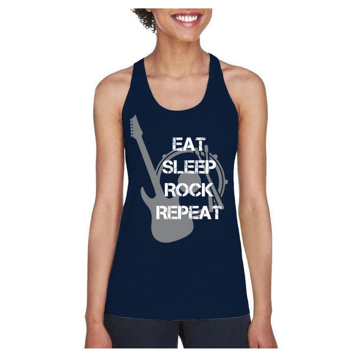 Eat Sleep Rock Repeat Women's Racerback Tank