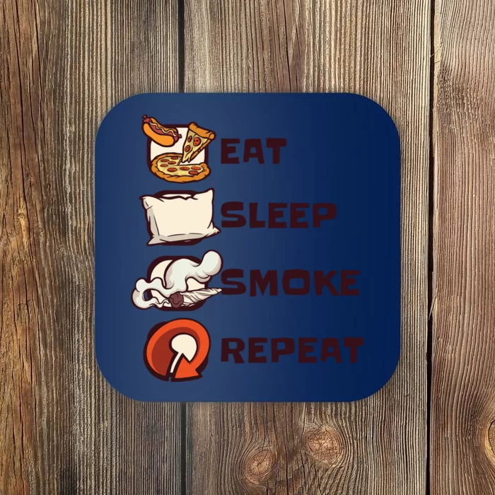 Eat Sleep Smoke Repeat Coaster