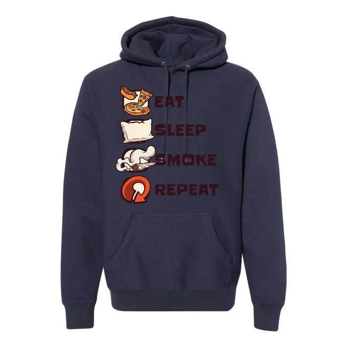 Eat Sleep Smoke Repeat Premium Hoodie