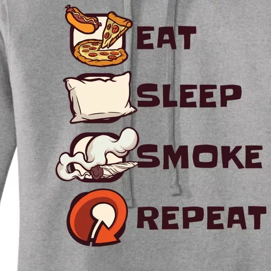 Eat Sleep Smoke Repeat Women's Pullover Hoodie