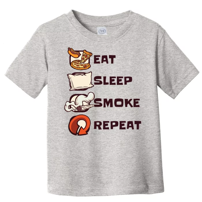 Eat Sleep Smoke Repeat Toddler T-Shirt