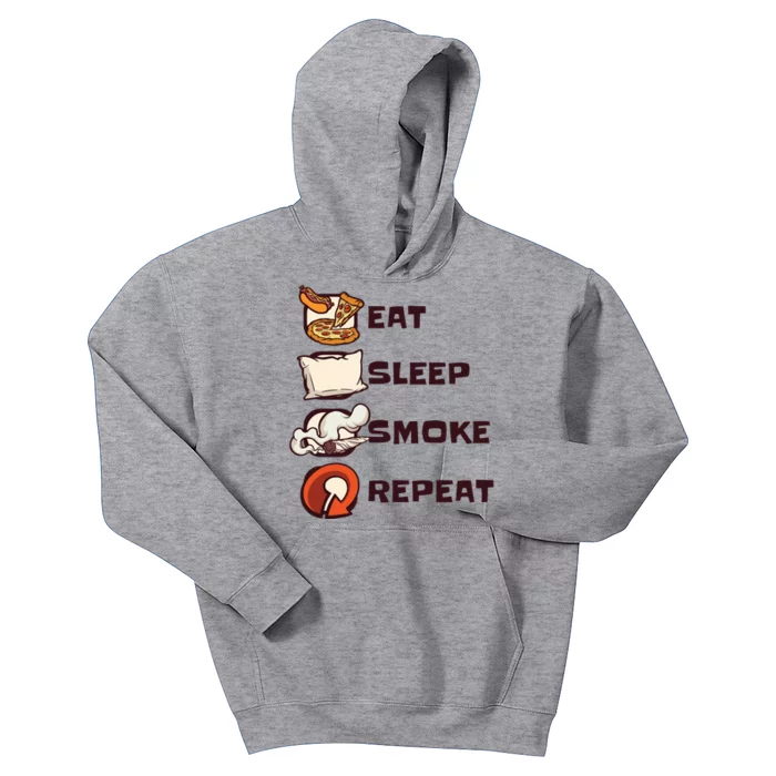 Eat Sleep Smoke Repeat Kids Hoodie