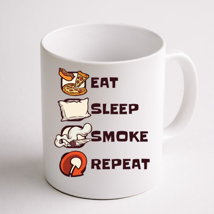 Eat Sleep Smoke Repeat Front & Back Coffee Mug