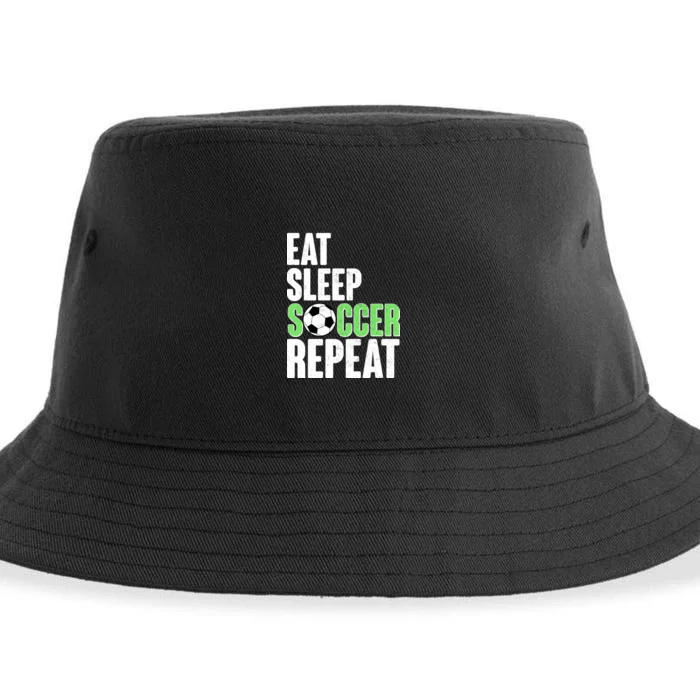 Eat Sleep Soccer Repeat Sustainable Bucket Hat