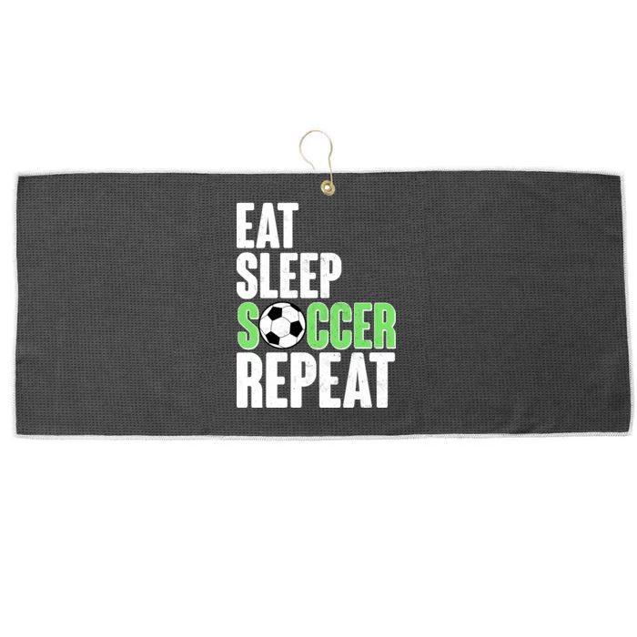 Eat Sleep Soccer Repeat Large Microfiber Waffle Golf Towel