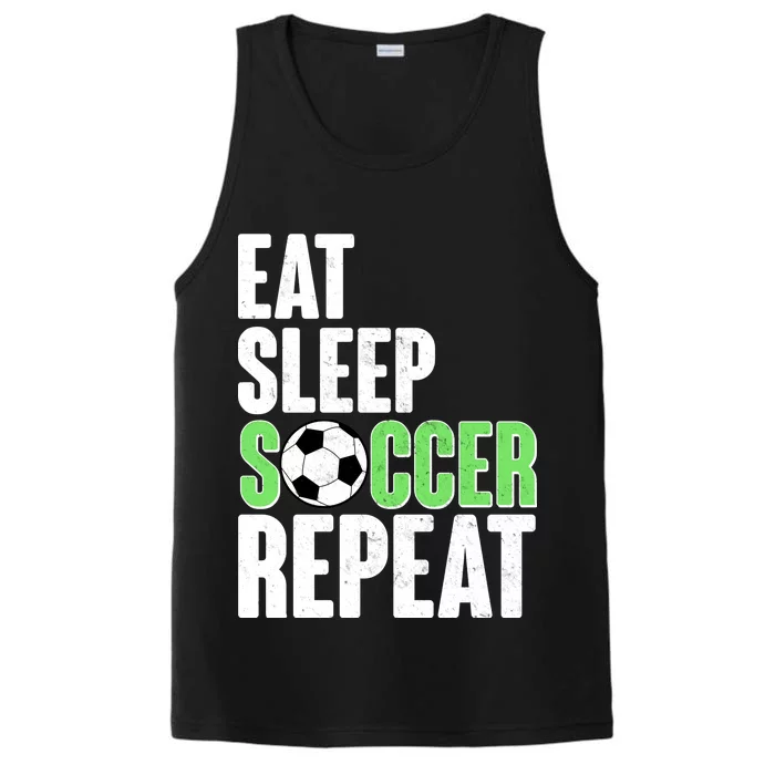 Eat Sleep Soccer Repeat Performance Tank