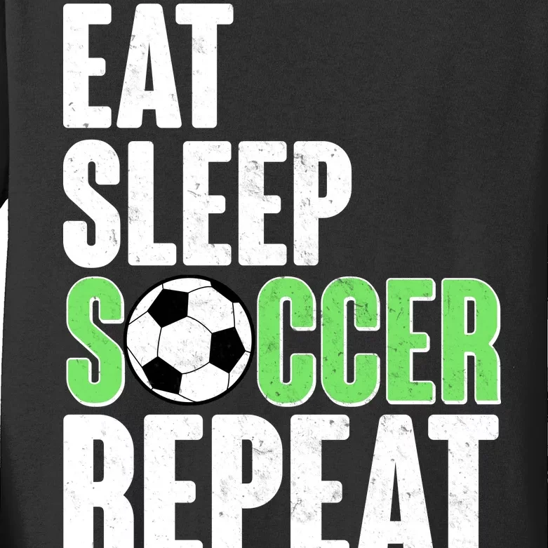 Eat Sleep Soccer Repeat Kids Long Sleeve Shirt